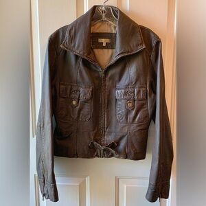 Wilson’s Leather Vintage Leather Moto Bomber Jacket - L